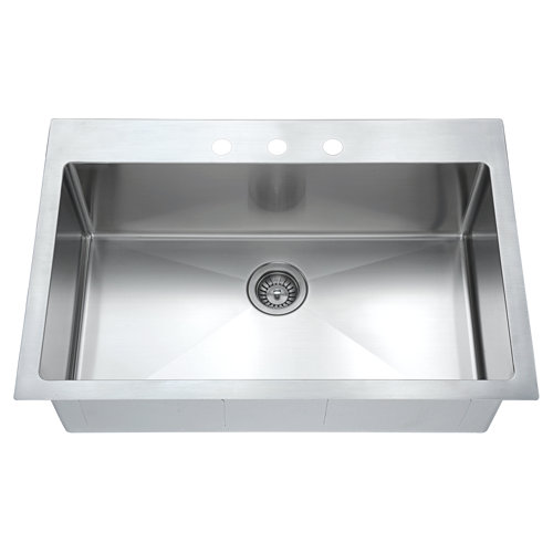Dawn USA Top Mount 33" L x 22" W Single DropIn Kitchen Sink 304